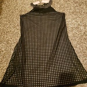 A black and pink formal dress